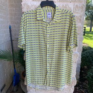 Zara Lemonade Graphic Button Up